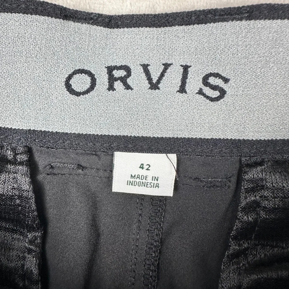 Orvis Mens Tech Cargo Shorts Black Size 42 Hiking Fishing Tech Cargo Lightweight - Picture 15 of 16